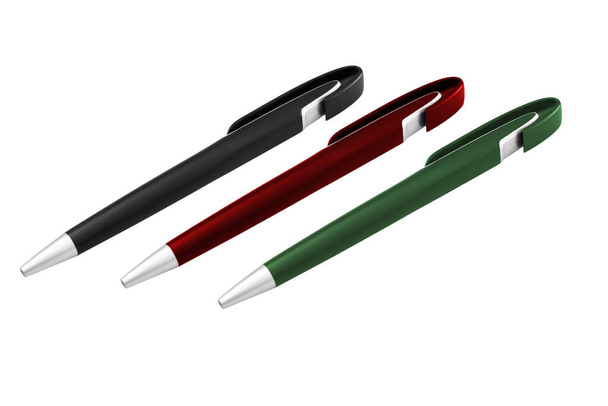 шариковые ручки на изолированном белом фоне
 - Фото, изображение