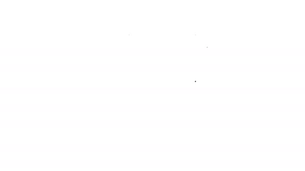 Ligne noire icône calendrier isolé sur fond blanc. Symbole de rappel d'événement. Animation graphique de mouvement vidéo 4K - Séquence, vidéo