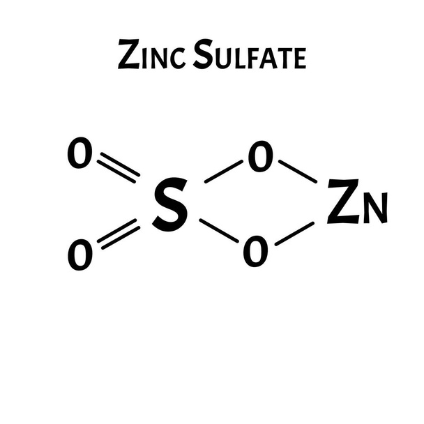 El sulfato de zinc es una fórmula química molecular. Infografías de zinc. Ilustración vectorial sobre fondo aislado
. - Vector, Imagen