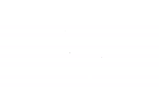Schwarze Linie Kartonschachtel und löschen Symbol isoliert auf weißem Hintergrund. Box, Paket, Paketschild. Lieferung und Verpackung. 4K Video Motion Grafik Animation - Filmmaterial, Video