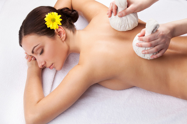 Healing back massage - Foto, afbeelding