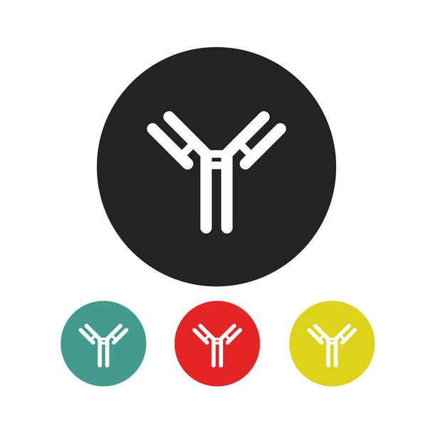 antibody, immunoglobulin line icon, vector simple illustration - Vector, Image