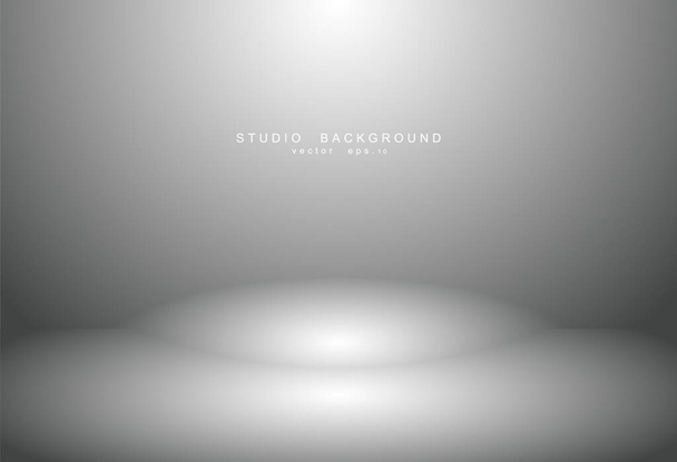 Branco cinza gradiente estúdio quarto fundo. Vetor EPS 10 - Vetor, Imagem