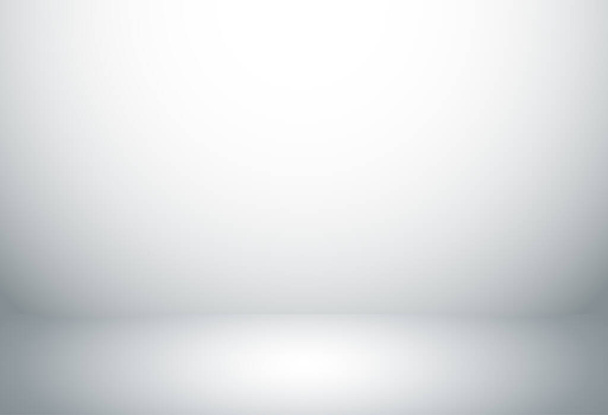Bílá šedá gradient studio pokoj pozadí. Vektor EPS 10 - Vektor, obrázek
