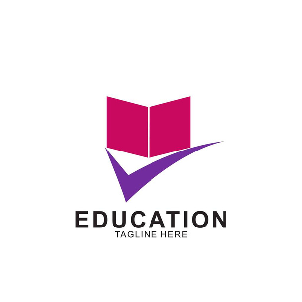 Σχεδιασμός λογότυπου εκπαίδευσης με σύγχρονη έννοια. Εικονίδιο εκπαίδευσης διανυσματική απεικόνιση. - Διάνυσμα, εικόνα