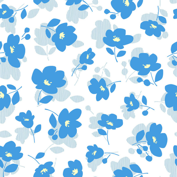 Seamless vector pattern of a beautiful flower,I designed a flower,These designs continue seamlessly, - Вектор,изображение