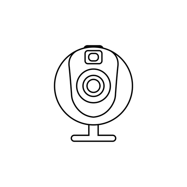 ウェブカメラのラインアイコン。デザインテンプレートベクトル - ベクター画像