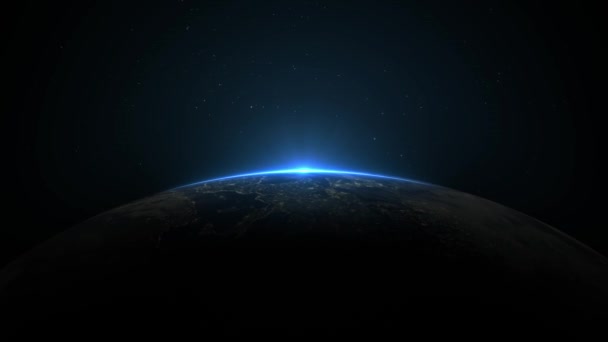3D animatie, zonsopgang in de ruimte - Video