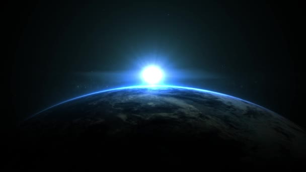 3D-animatie, Aarde uit de ruimte, Zonsopgang in de ruimte - Video