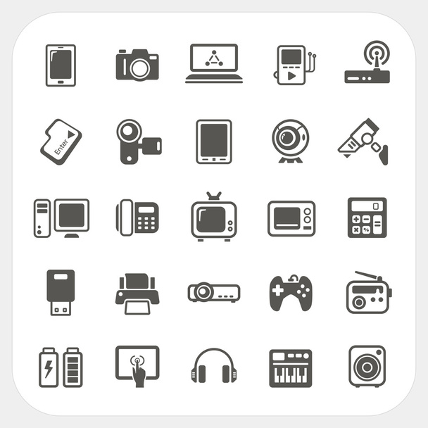Conjunto de iconos de dispositivo electrónico
 - Vector, Imagen