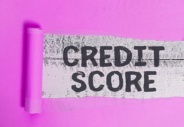 Text sign showing Credit Score. Conceptual photo Represent the creditworthiness of an individual Lenders rating. - Φωτογραφία, εικόνα
