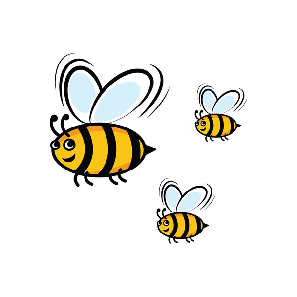 Bee διανυσματικό εικονίδιο πρότυπο σχεδιασμού εικονογράφηση - Διάνυσμα, εικόνα