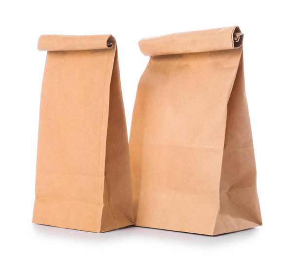 Paper bags on white background - Photo, Image
