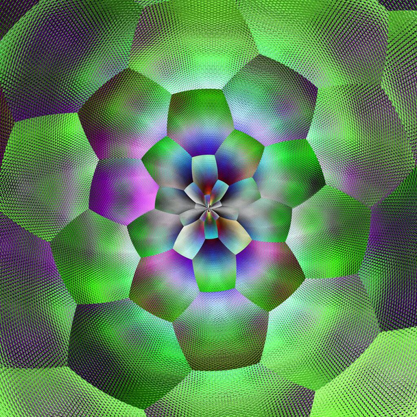verde y tonos de la arquitectura de techo gris patrón radial geométrico y diseño
 - Foto, imagen