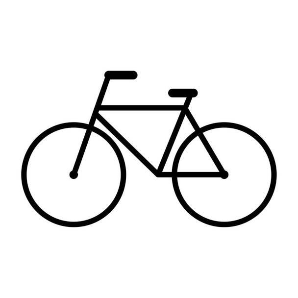 Kerékpár ikon piktogram illusztráció vázlat. Bővített fekete-fehér EPS vektor - Vektor, kép
