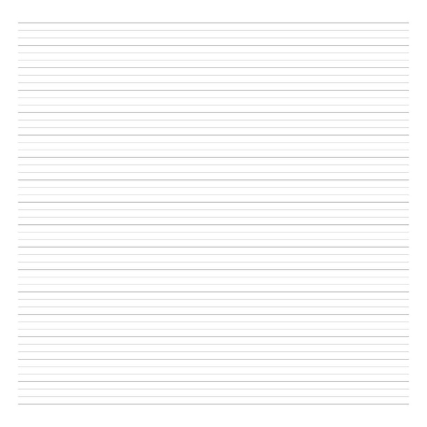 Notebook lined paper sheet. Groups of three lines. Exercise book page. Perfect for planner, notebook, school, print. - Vector, Image