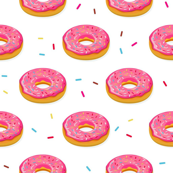 Donuts sem costura padrão
 - Vetor, Imagem