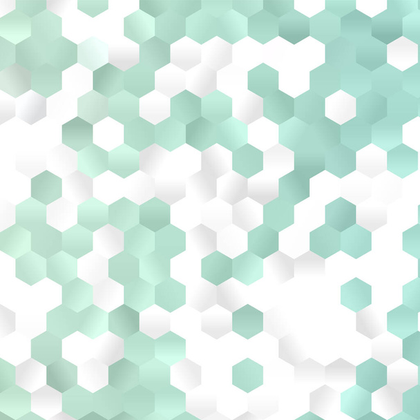 grün und weiß Sechseck Textur quadratischen Hintergrund  - Foto, Bild