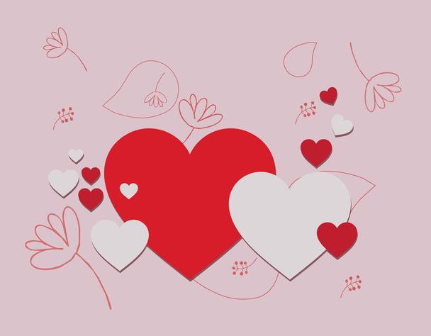Valentine gift hearts - Vector, Image