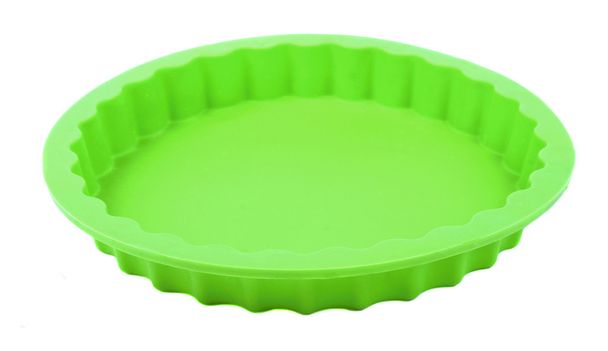zelený kulatý silikonový dort forma (kyselé cín). - Fotografie, Obrázek