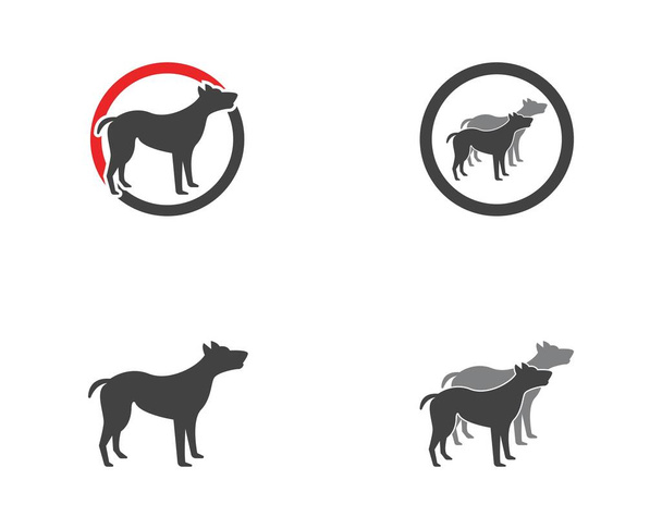 Логотип значка собаки Векторний шаблон
 - Вектор, зображення