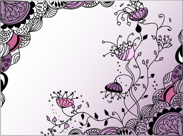 抽象的な花のベクトル背景 - ベクター画像