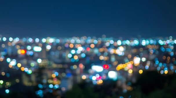 Pattaya cityscape at twilight time, Blurred Photo bokeh - Photo, Image