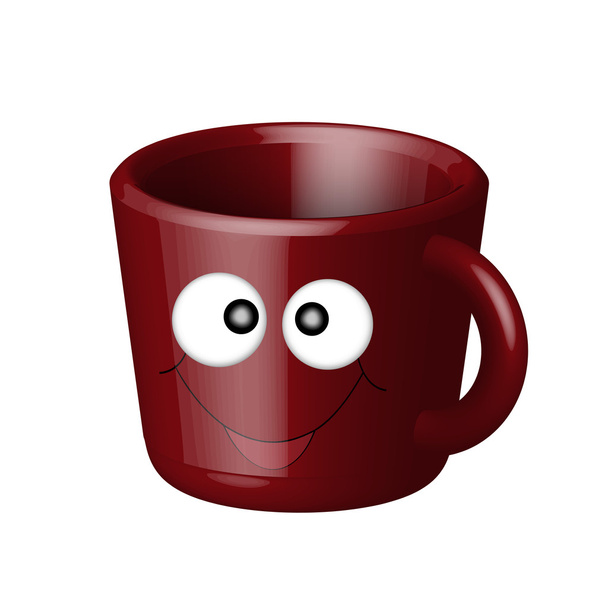 Smiling cup - Vector, Image