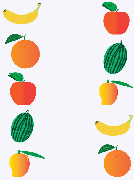 match similar pictures for kids vector  fruits education for children matching flat illustration - Vector, Image