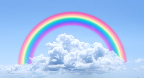 nubes y arco iris - Foto, imagen