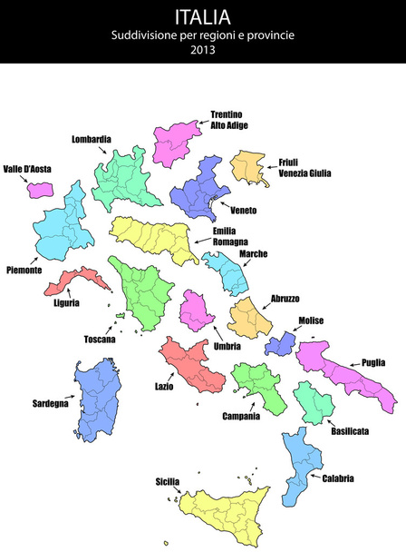 Włochy Mapa - Wektor, obraz