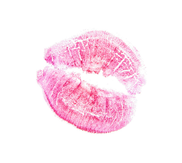 Hübsche Lippen auf der weißen Spur - Foto, Bild