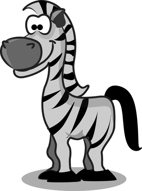 Cartoon zebra - ベクター画像