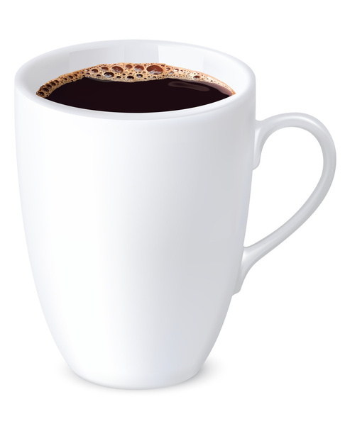 kopje koffie op witte geïsoleerd. vectorillustratie - Vector, afbeelding