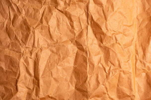 Brown wrinkle recycle paper vintage style background. - Photo, Image
