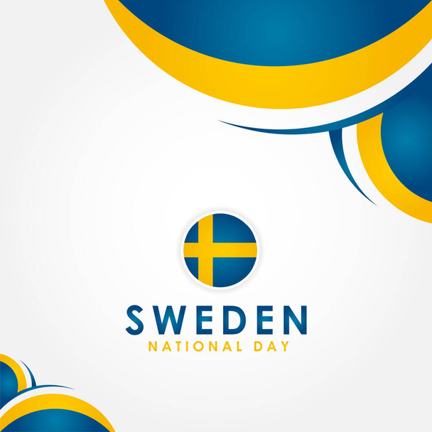 Zweden Onafhankelijkheidsdag Vector Ontwerp Illustratie Voor Vier Moment - Vector, afbeelding