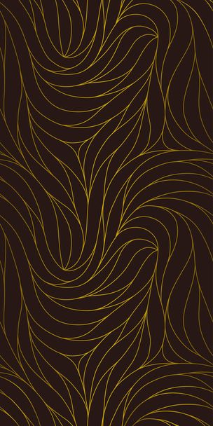 Elegante patrón floral sin costuras. Fondo abstracto vector ondulado. Elegante textura lineal dorada moderna. EPS 10
 - Vector, imagen