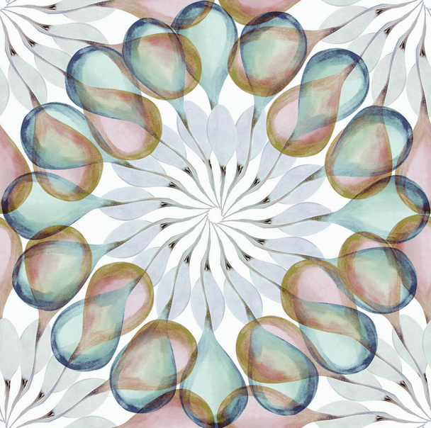 ballon and mandala flower seamless pattern design  - Фото, зображення