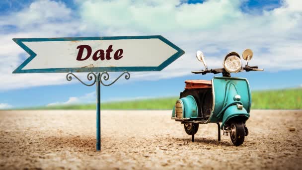 Street Sign the Way to Date - Video