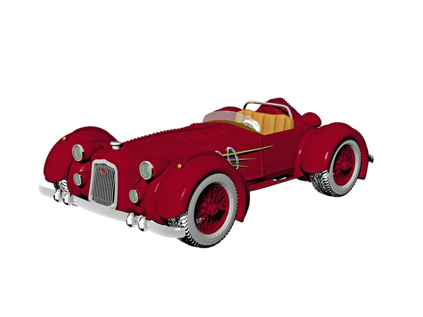 luxus piros klasszikus autó, mint egy kabrió - Fotó, kép