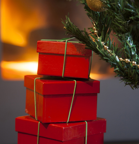 Red gift boxes - Foto, Bild