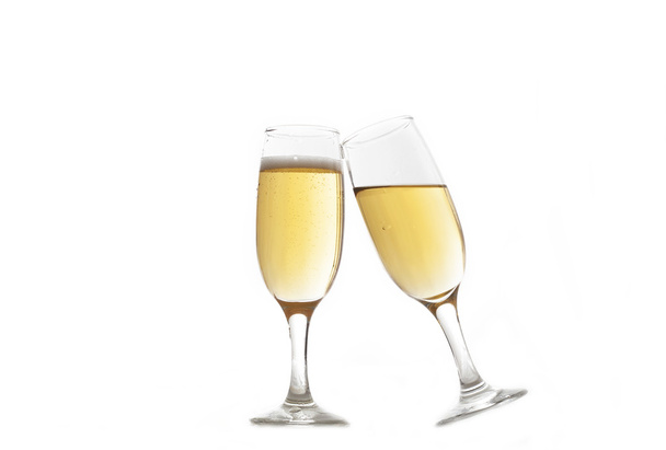 シャンパン グラスと新年 - 写真・画像