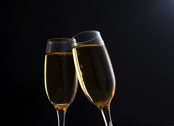 New Year's with champagne glasses - 写真・画像