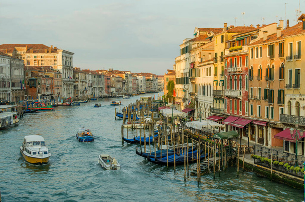 18.04.2019.  Italy. Venice. Morning view of the Grand canal. - 写真・画像