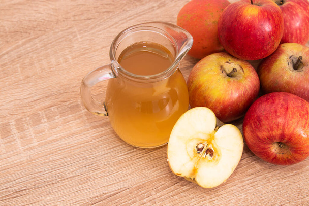 natural apple cider vinegar, ingredient and cooking seasonings - Photo, Image