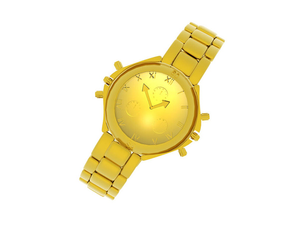 reloj de pulsera con esfera dorada para mujer
 - Foto, Imagen
