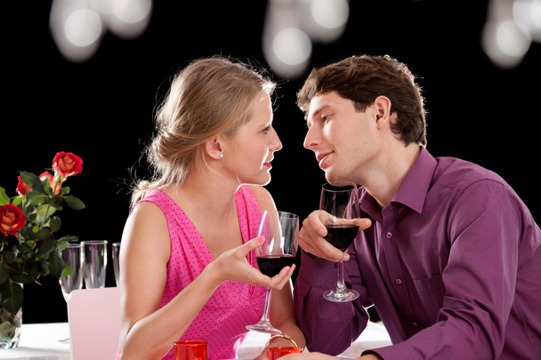 Dinner wine and love - Фото, изображение
