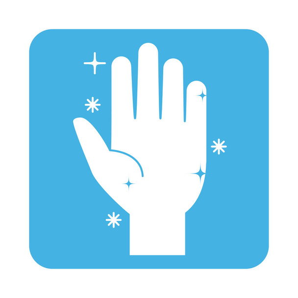 covid 19 koronavirus prevence infekce zdarma čisté ruce blok styl ikony - Vektor, obrázek