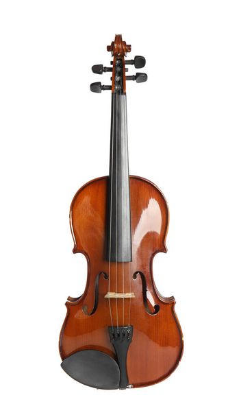 Classic violin isolated on white. Musical instrument - Фото, изображение