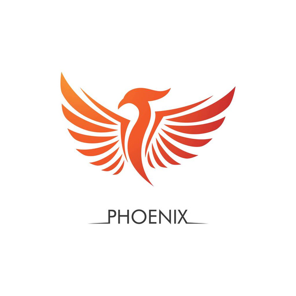 Phoenix fire Bird Logo Template vector - Vector, Image